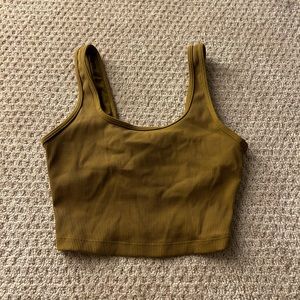 Aerie OFFLINE ribbed square neck longline sports bra. Originally $39.95.